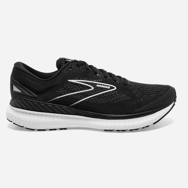 Brooks Men's Glycerin Gts 19 Max Cushion Road Running Shoes Singapore - Black/White (92578-OARG)